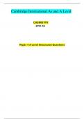  Cambridge International As and A Level CHEMISTRY 9701/43  Paper 4 A Level Structured Questions  October/November 2023                                                                               