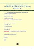 MS 2 EXAM &vert; QUESTIONS & 100&percnt;  VERIFIED ANSWERS &vert; LATEST UPDATE &vert;  GRADED A&plus;
