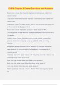 CHPN Bundled Exams Questions and Answers &vert; 100&percnt; Verified and Updated 2024 &vert; Graded A&plus;