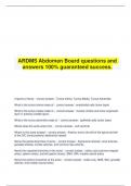   ARDMS Abdomen Board questions and answers 100% guaranteed success.