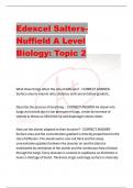 Edexcel SaltersNuffield A Level  Biology: Topic 2