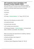 UST Inspector Exam Questions and Answers &lpar;Latest Update 2024&rpar;