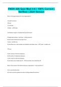 FNDH 426 Quiz Mod 4-6 &vert; 100&percnt; Correct &vert; Verified &vert; 2024 Version