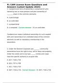 Florida CAM license Exam 