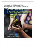 Test Bank for Children and Their  Development, Fifth Canadian Edition, 5th  editio