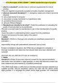 613 &lpar;Principals of NA&rpar;- EXAM 1 - AANA standards scope of practice&period;