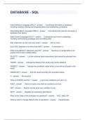 DATABASE - SQL QUESTIONS AND ANSWERS GRADED A