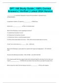 OPT 160 Study Guide &vert; 100&percnt; Correct Answers &vert; Verified &vert; Latest 2024 Version