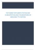 Test Bank for Rubin’s Pathology Clinicopathologic Foundations of Medicine 7th Edition