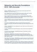 Networks and Security Foundations D315  100&percnt; Accurate