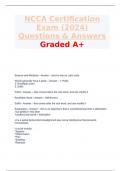 NCCA Certification Exam &lpar;2024&rpar; Questions & Answers Graded A&plus;