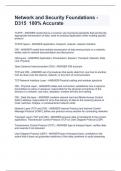 Network and Security Foundations - D315  100&percnt; Accurate