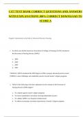 C157 Test Bank Correct Questions and Answers with Explanations 100% Correct