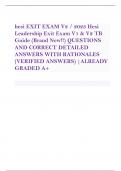 hesi EXIT EXAM V2 / 2023 Hesi  Leadership Exit Exam V1 & V2 TB  Guide (Brand New!!) QUESTIONS  AND CORRECT DETAILED  ANSWERS WITH RATIONALES  (VERIFIED ANSWERS) |ALREADY  GRADED A+
