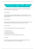 Massachusetts CSL Practice &vert; 100&percnt; Correct Answers &vert; Verified &vert; Latest 2024 Version