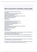 Dpor permanent cosmetics study guide with complete solutions