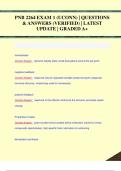 PNB 2264 EXAM 1 &lpar;UCONN&rpar; &vert; QUESTIONS  & ANSWERS &lpar;VERIFIED&rpar; &vert; LATEST  UPDATE &vert; GRADED A&plus;