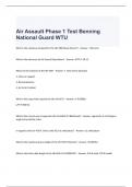 Air Assault Phase 1 Test Benning National Guard WTU Questions and Answers
