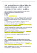NCCT MEDICAL ASSISTING&sol;MEDICATION LATEST EXAM QUESTIONS AND CORRECT ANSWERS &lpar;VERIFIED ANSWERS&rpar; &vert;ALREADY GRADED A&period;