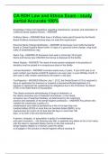 CA RDH Law and Ethics Exam - study partial Accurate 100&percnt;