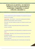 PORTAGE LEARNING&colon; NUTRITION  MODULE 5 EXAM &vert; QUESTIONS &  ANSWERS &lpar;VERIFIED&rpar; &vert; LATEST  UPDATE &vert; GRADED A&plus;PORTAGE LEARNING&colon; NUTRITION  MODULE 5 EXAM &vert; QUESTIONS &  ANSWERS &lpar;VERIFIED&rpar; &vert; LATEST  UPDATE &vert; GRADED A&plus;