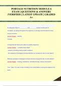 PORTAGE LEARNING&colon; NUTRITION  EXAM PACK &vert; QUESTIONS & ANSWERS &lpar;VERIFIED&rpar; &vert; LATEST UPDATE &vert; GRADED A 