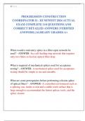 PROGRESSION CONSTRUCTION COORDINATOR II - III NEWEST 2024 ACTUAL EXAM COMPLETE 110 QUESTIONS AND CORRECT DETAILED ANSWERS &lpar;VERIFIED ANSWERS&rpar; &vert;ALREADY GRADED A&plus; 