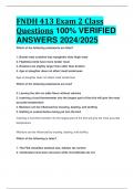 BEST ANSWERS FNDH 413 Exam 2 Class Questions 100&percnt; VERIFIED  ANSWERS 2024&sol;2025