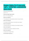 BEST ANSWERS Kappa Alpha Psi Fraternity 100&percnt; VERIFIED ANSWERS  2024&sol;2025