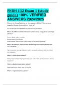 BEST ANSWERS FNDH 132 Exam 1 &lpar;study guide&rpar; 100&percnt; VERIFIED  ANSWERS 2024&sol;2025