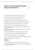 Class F License Georgia &lpar;Latest&rpar; Quizzes & Answers&excl;&excl;