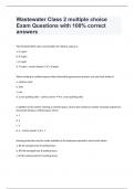 Wastewater Class 2 multiple choice Exam Questions with 100&percnt; correct answers