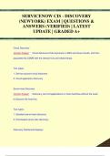 SERVICENOW CIS - DISCOVERY  &lpar;NEWYORK&rpar; EXAM &vert; QUESTIONS &  ANSWERS &lpar;VERIFIED&rpar; &vert; LATEST  UPDATE &vert; GRADED A&plus;