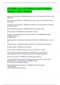CA RDH Law and Ethics Exam Content Outline 100&percnt; Verified