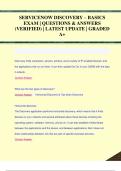 SERVICENOW CIS ITSM EXAM PACK &vert; QUESTIONS & ANSWERS &lpar;VERIFIED&rpar; &vert; LATEST UPDATE &vert; GRADED A 