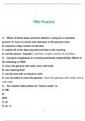 TMU Practice QuestioTMU Practice Questions an Answers with complete solutionns an Answers with complete solution