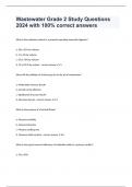 Wastewater Grade 2 Study Questions 2024 with 100&percnt; correct answers