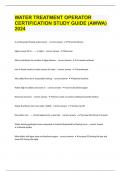 WATER TREATMENT OPERATOR CERTIFICATION STUDY GUIDE &lpar;AWWA&rpar; 2024 