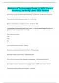 Mechanical Technologist Grade 1 &vert; 100&percnt; Correct Answers &vert; Verified &vert; Latest 2024 Version