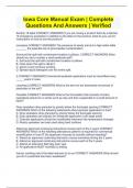 Iowa Core Manual Exam &vert; Complete Questions And Answers &vert; Verified