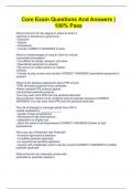 Core Exam Questions And Answers &vert; 100&percnt; Pass