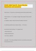 FHCE 3200 Test &num;1&comma; Exam Review  Questions and answers&sol;&vert; Questions with 100&percnt; Correct Answers &vert; Verified &vert; Latest Update&period; 