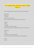 ATI Proctored A&P Exam Review With Complete Solutions 2024