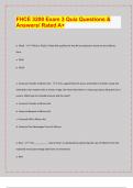 FHCE 3200 Exam 3 Quiz Questions &  Answers&sol; Rated A&plus;&vert; Questions with 100&percnt; Correct Answers &vert; Verified &vert; Latest Update&period; 