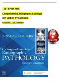 TEST BANK For Comprehensive Radiographic Pathology, 8th Edition by Eisenberg, Verified Chapters 1 - 12, Complete Newest Version