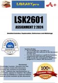 LSK2601 Assignment 2 (WRITTEN) 2024 (533684) - DUE 26 July 2024