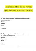 Esthetician State Board Review  Questions and Answers &lpar;2024 &sol; 2025&rpar; &lpar;Verified Answers&rpar;