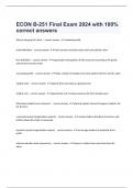  ECON B-251 Final Exam 2024 with 100&percnt; correct answers