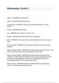 Wastewater Grade 2 test questions with complete solution 