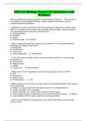 HESI A2 Biology Exam/123 Questions and Answers